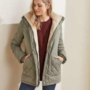 NWT Upwest Cozy Sherpa Parka in Frosted Sage